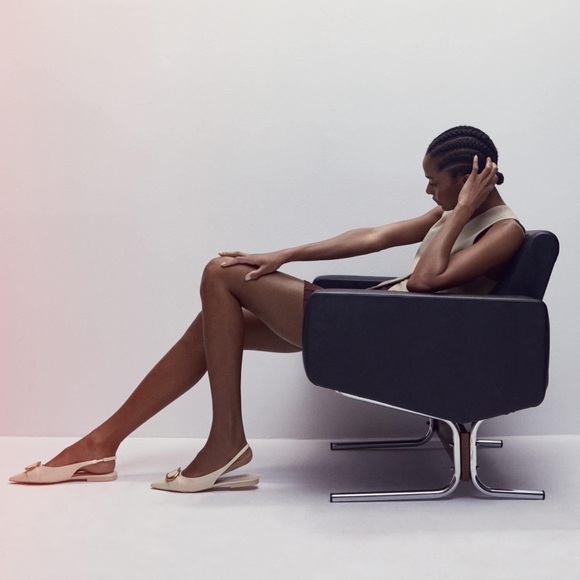 Mango Patent Sling Back Shoes - Picture 2 of 7